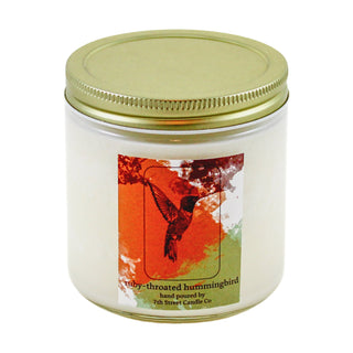 Ruby - Throated Hummingbird | 16 oz Coconut + Soy Wax Candle