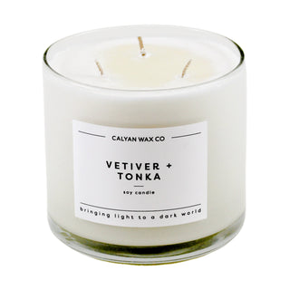 Vetiver + Tonka | 3 Wick Soy Candle