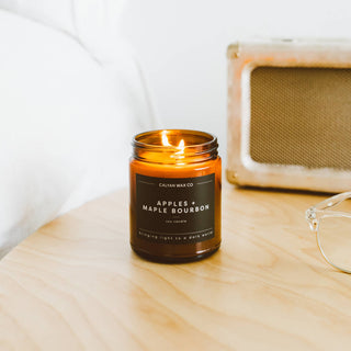 Apples + Maple Bourbon | Amber Jar Soy Candle