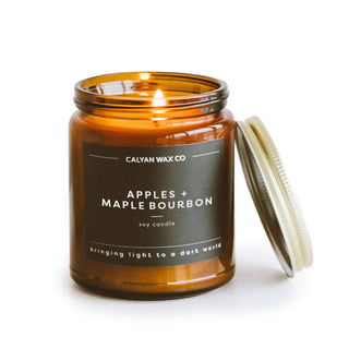 Apples + Maple Bourbon | Amber Jar Soy Candle