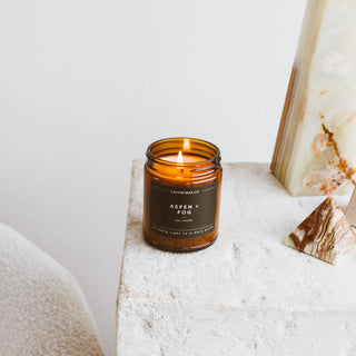 Aspen + Fog | Amber Jar Soy Candle