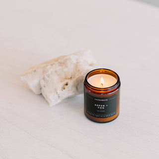 Aspen + Fog | Amber Jar Soy Candle