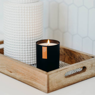 Cedar + Tobacco | Matte Black Soy Candle