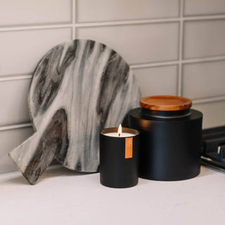 Cedar + Tobacco | Matte Black Soy Candle