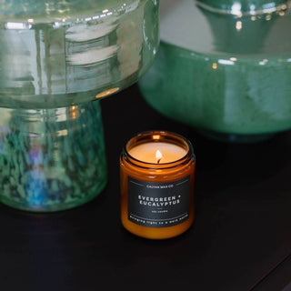 Evergreen + Eucalyptus | Amber Jar Soy Candle