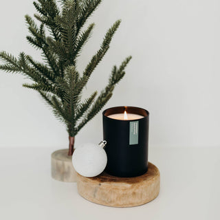 Evergreen + Eucalyptus | Matte Black Soy Candle