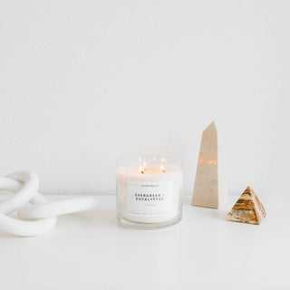 Evergreen + Eucalyptus | 3 Wick Soy Candle