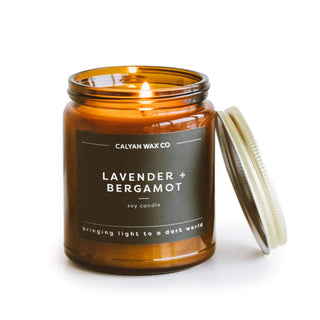 Lavender + Bergamot | Amber Jar Soy Candle