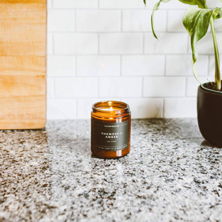 Oakmoss + Amber | Amber Jar Soy Candle