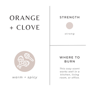 Orange + Clove | Soy Wax Candle