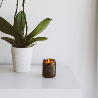 Smoke & Leather | Amber Jar Soy Candle