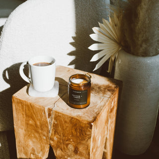 Vetiver + Tonka | Amber Jar Soy Candle